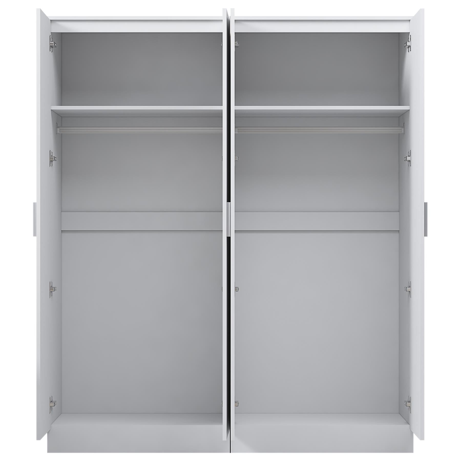 REFLECT Gloss 2pc Wardrobe Bundle - 2x 2 Door Plain Wardrobes - 4 Colour Options