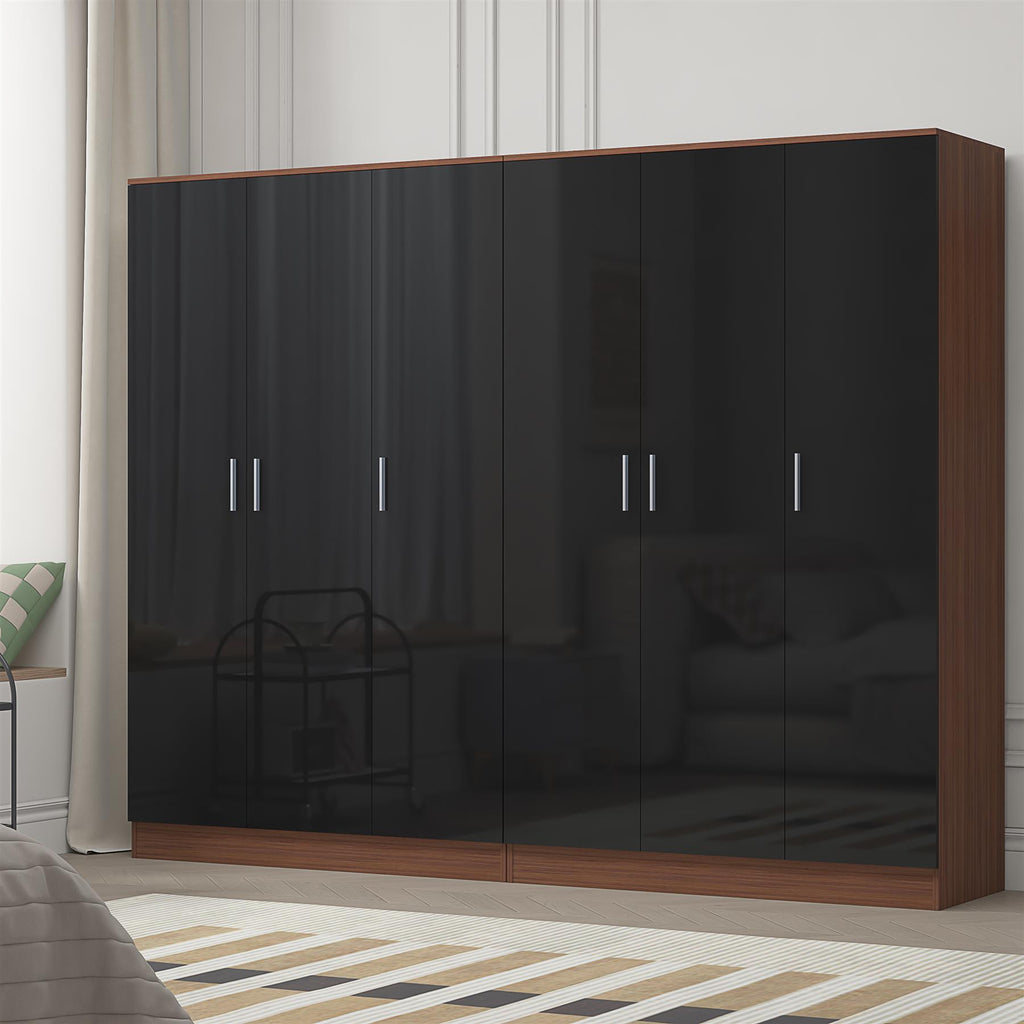 REFLECT 2pc Wardrobe Bundle - 3 Door Plain + 3 Door Plain - 4 Colour Options