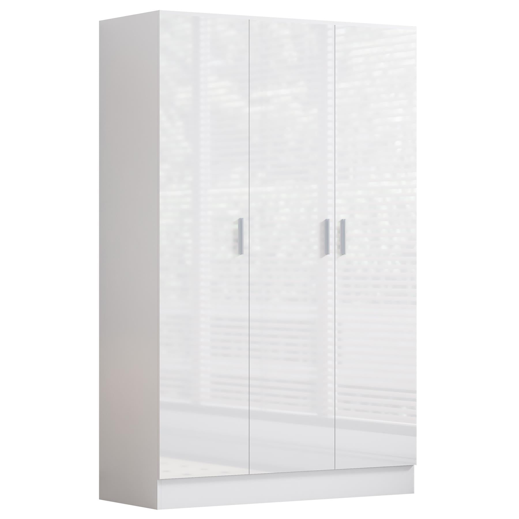 REFLECT Gloss 4pc Bedroom Set - 3 Door Wardrobe + 5 Draw Chest + 2 Bedsides