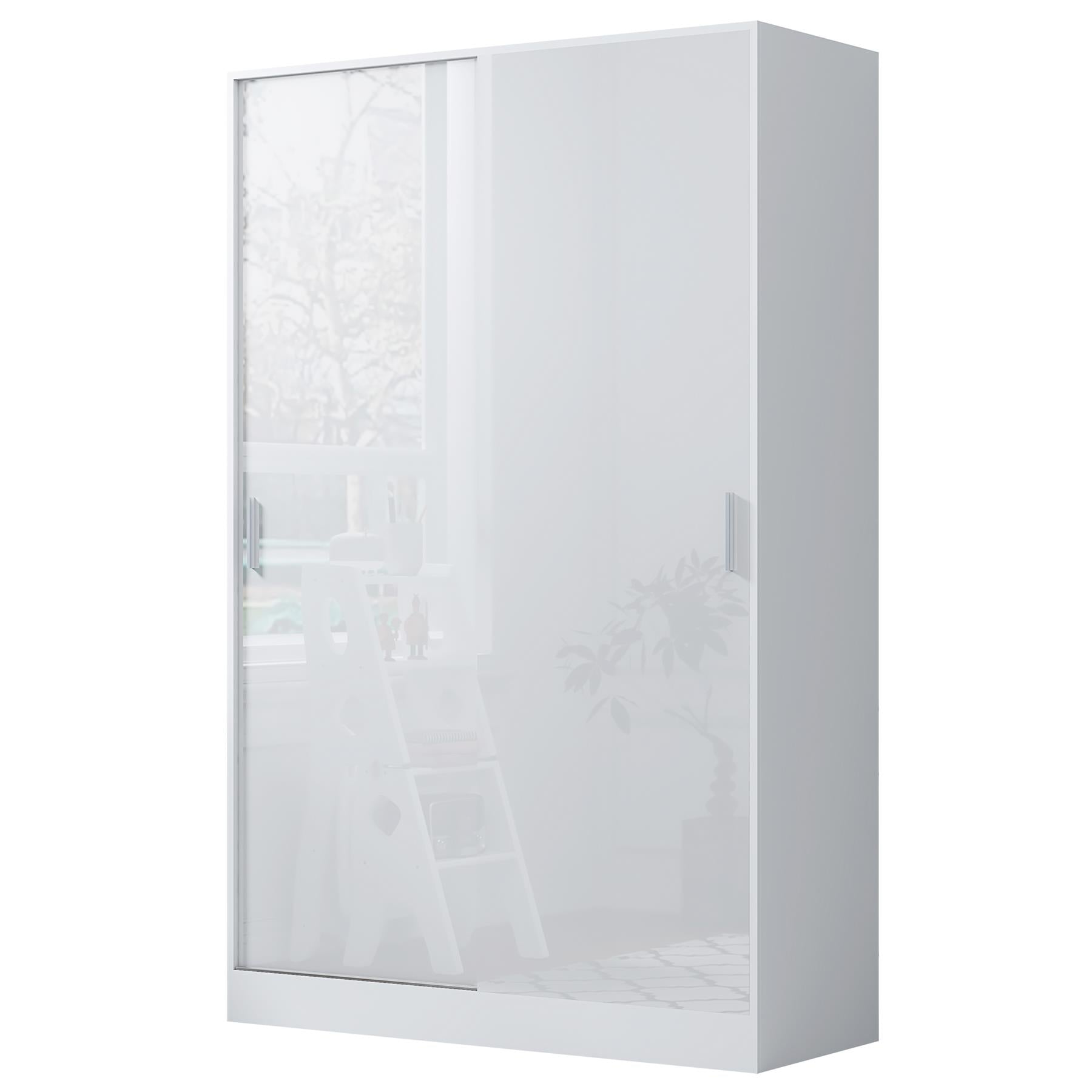REFLECT Gloss Bedroom Furniture  2 Door Sliding Wardrobe - 4 Colour Options
