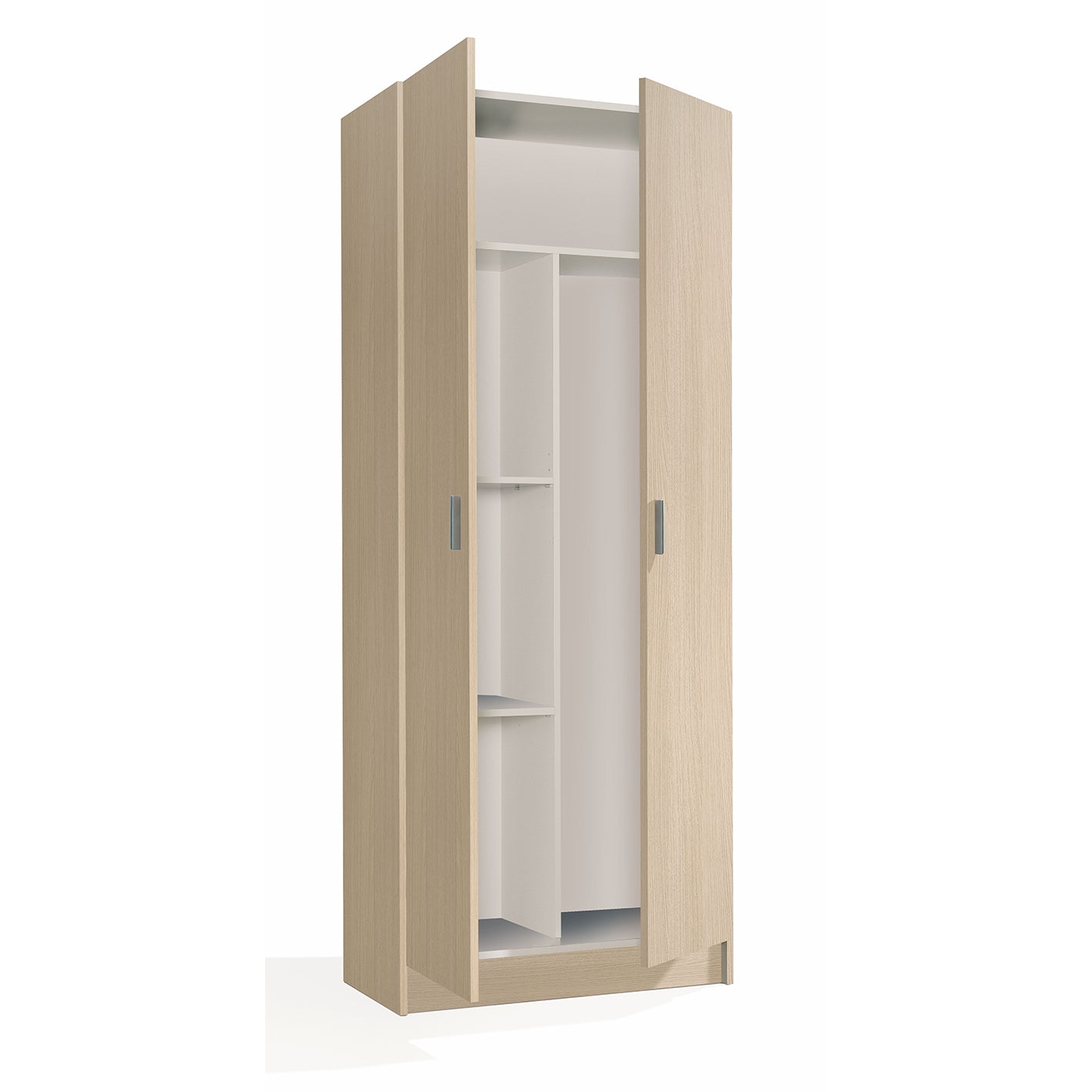 Vita 2 Door Kitchen Utility Room Cabinet - Oak Finish - H: 73cm x W: 180cm x D: 37cm.