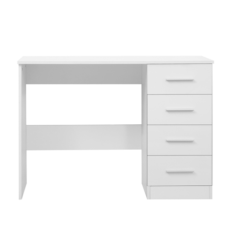 4 Drawer Desk/Dressing Table - White Gloss/Matt White REFLECT