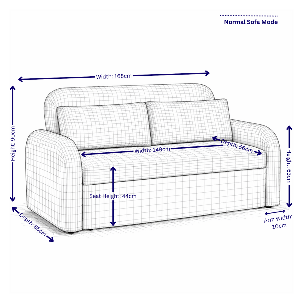 NOMA - 2 Seater Sofabed in Teddy Boucle TAUPE