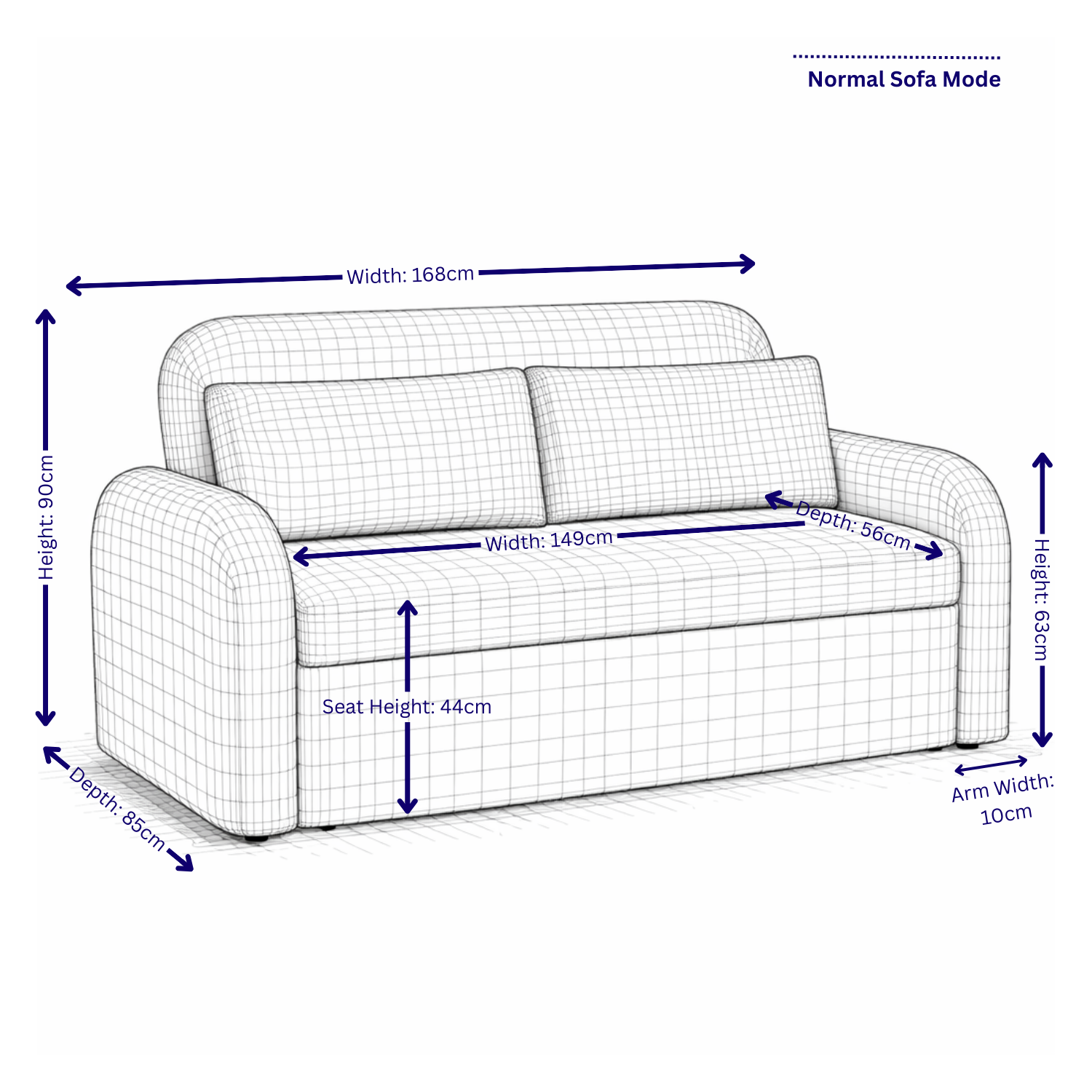 NOMA - 2 Seater Sofabed in Teddy Boucle TAUPE