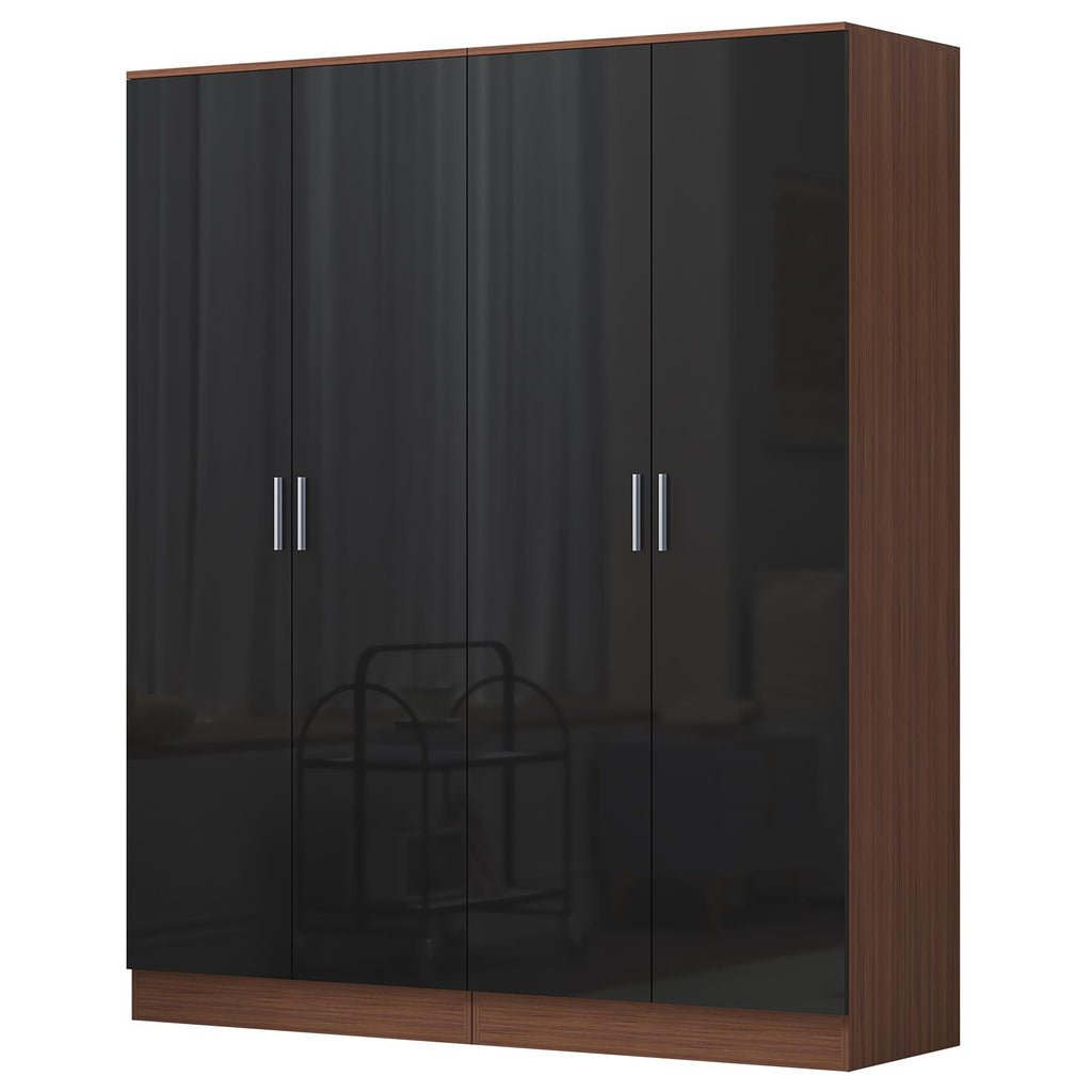 REFLECT Gloss 2pc Wardrobe Bundle - 2x 2 Door Plain Wardrobes - 4 Colour Options