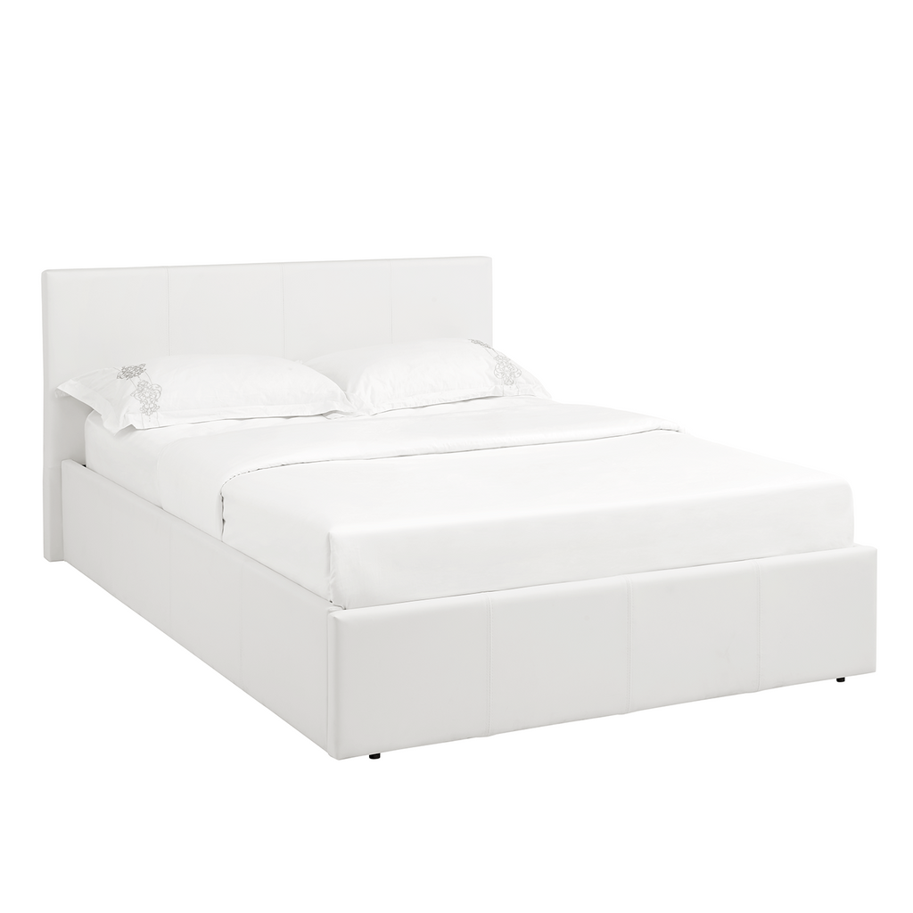 LUNA 5FT Kingsize Faux Leather Ottoman Storage Bed-Mattress & Colour Options