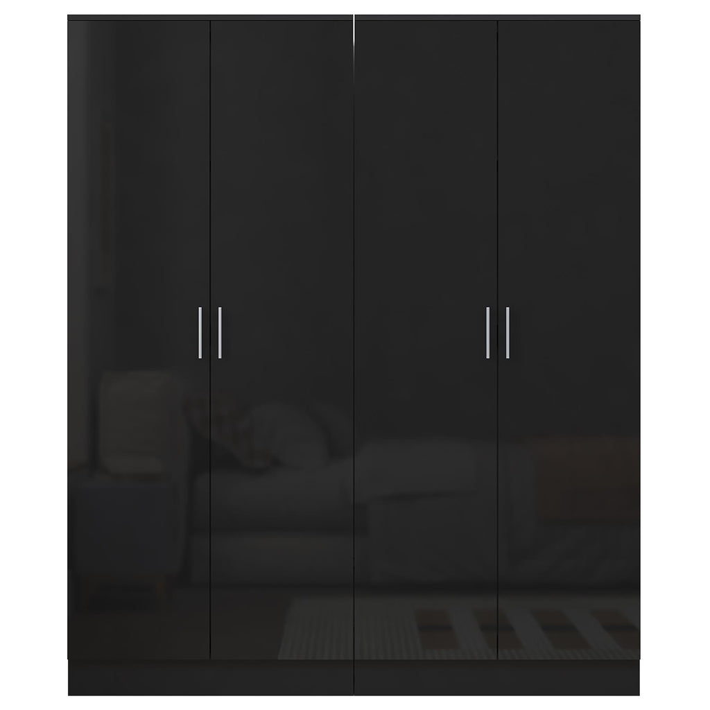 REFLECT Gloss 2pc Wardrobe Bundle - 2x 2 Door Plain Wardrobes - 4 Colour Options