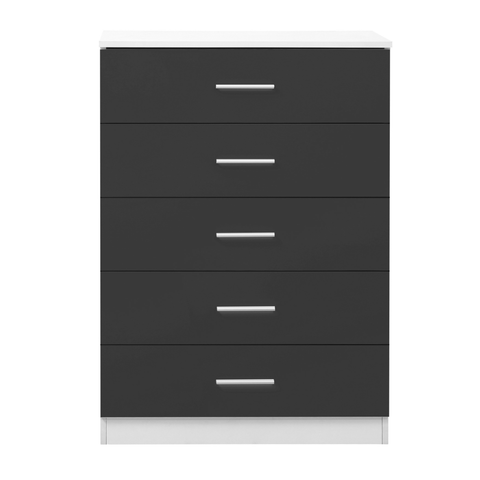 5 Drawer Chest- Grey Gloss/Matt White REFLECT