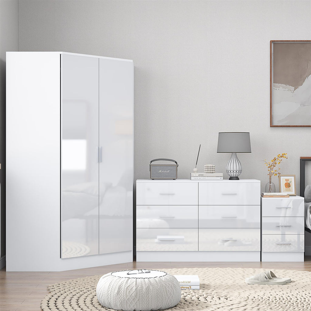 REFLECT 3pc Bedroom Set - Corner, Wide Chest, 3 Draw Bedside - 4 Colour Options