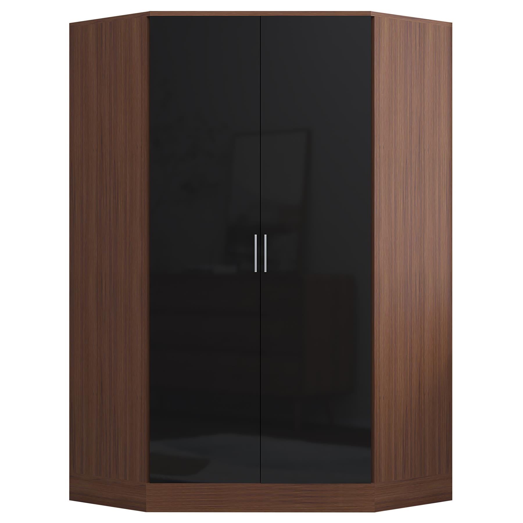 REFLECT Gloss 5 Door Wardrobe Bundle - 2 Door Corner + 3 Door Mirror Bedroom Set