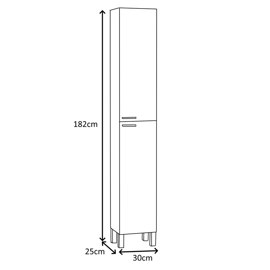 BALTIC Tall Bathroom Storage Unit - 2 Colours