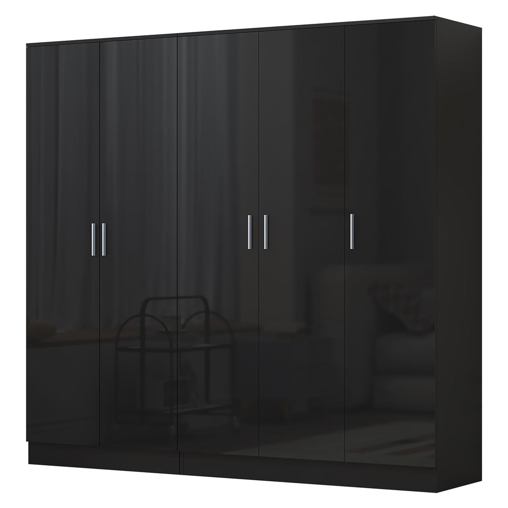 REFLECT 2pc Wardrobe Bundle - 3 Door Plain + 2 Door Plain - 4 Colour Options