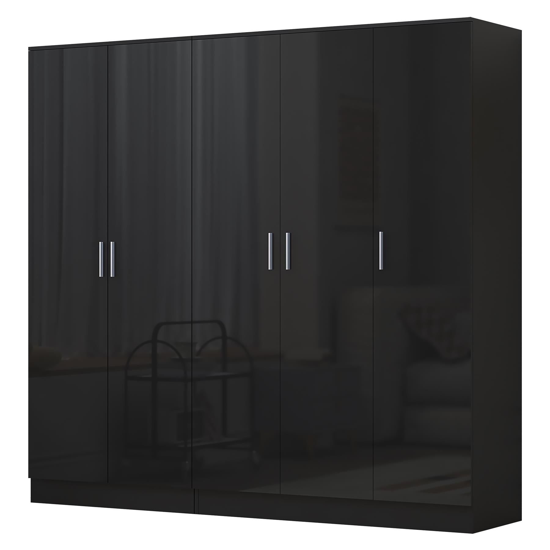 REFLECT 2pc Wardrobe Bundle - 3 Door Plain + 2 Door Plain - 4 Colour Options