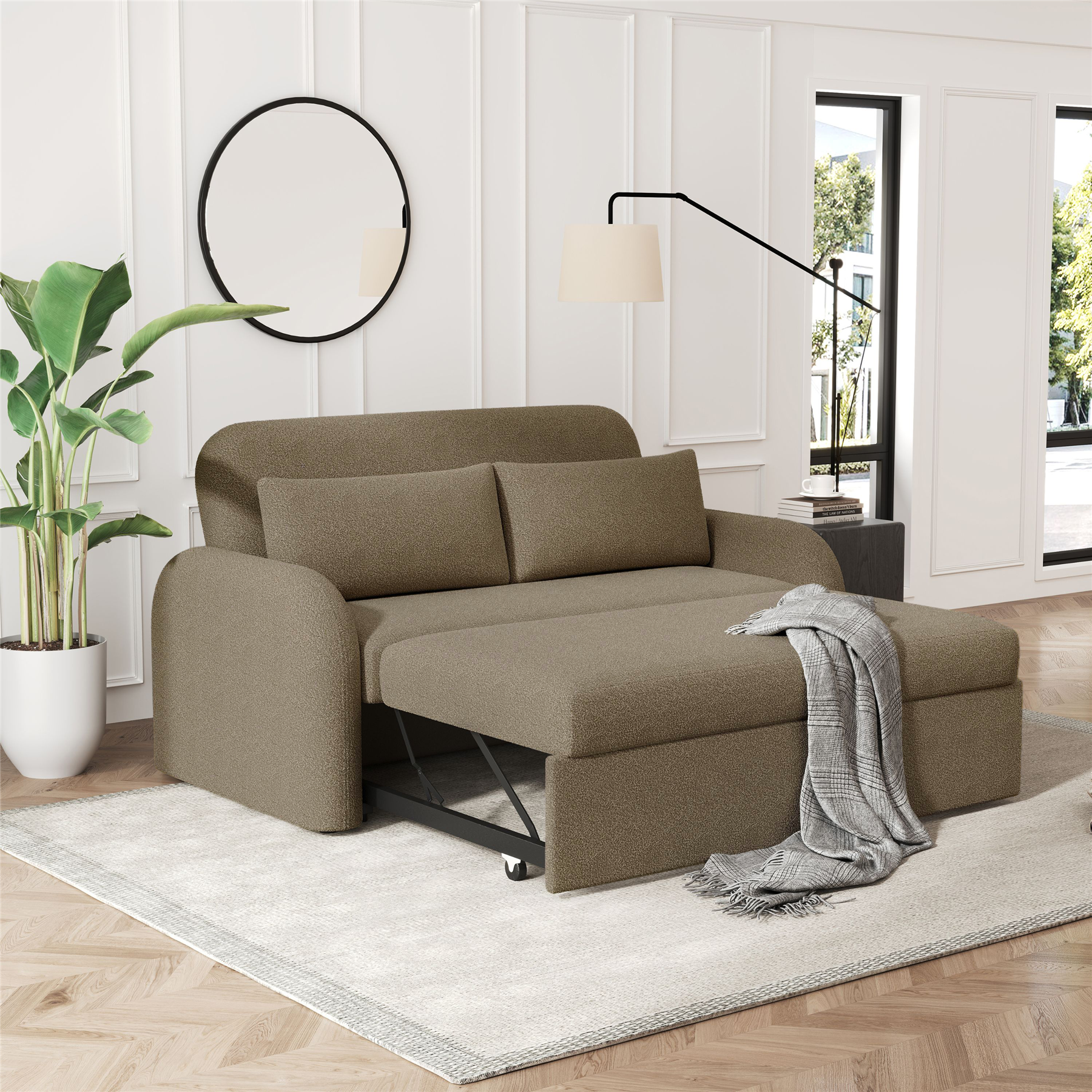 NOMA - 2 Seater Sofabed in Teddy Boucle TAUPE