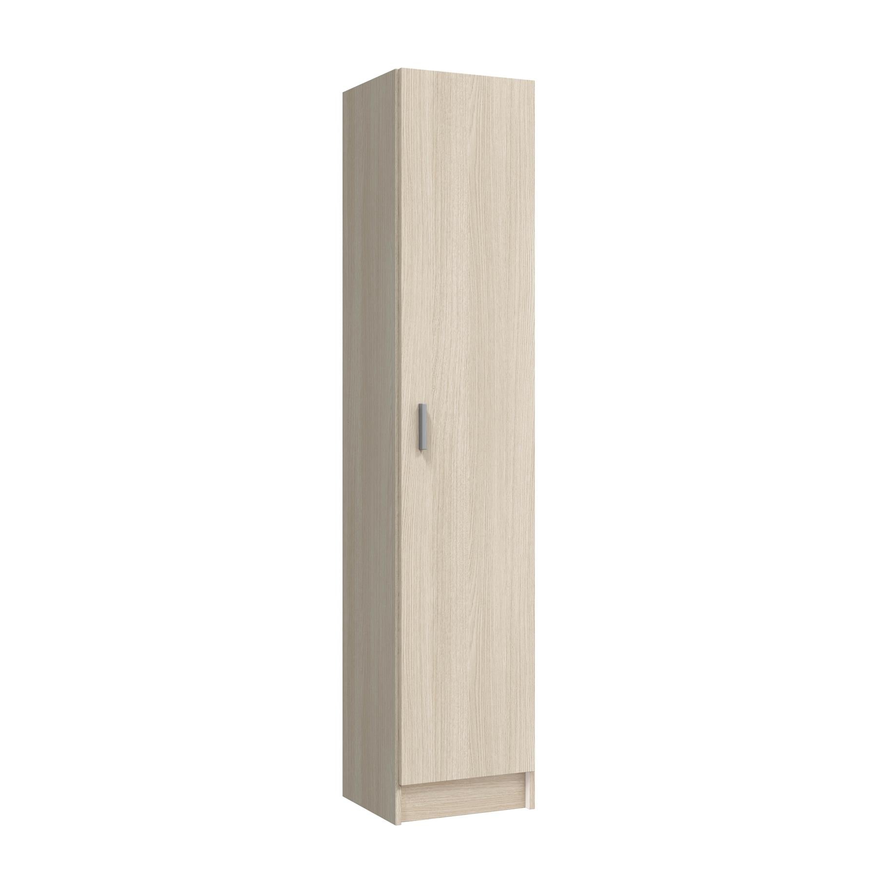 VITA Oak Utility Storage Cupboard - 1 Door Cabinet with 3 Shelves - Modular Storage for Kitchen or Utility Room.