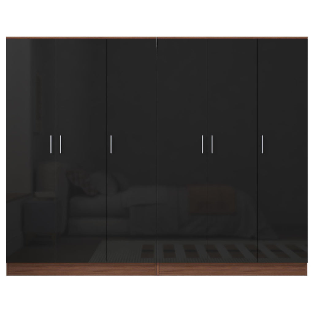 REFLECT 2pc Wardrobe Bundle - 3 Door Plain + 3 Door Plain - 4 Colour Options