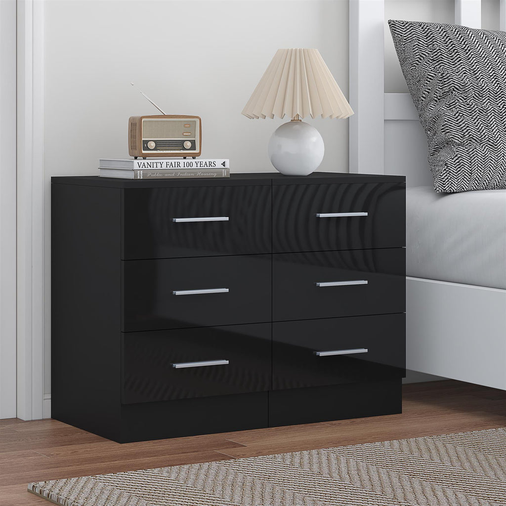 REFLECT High Gloss Pair of 3 Drawer Bedsides in 4 Colour Options