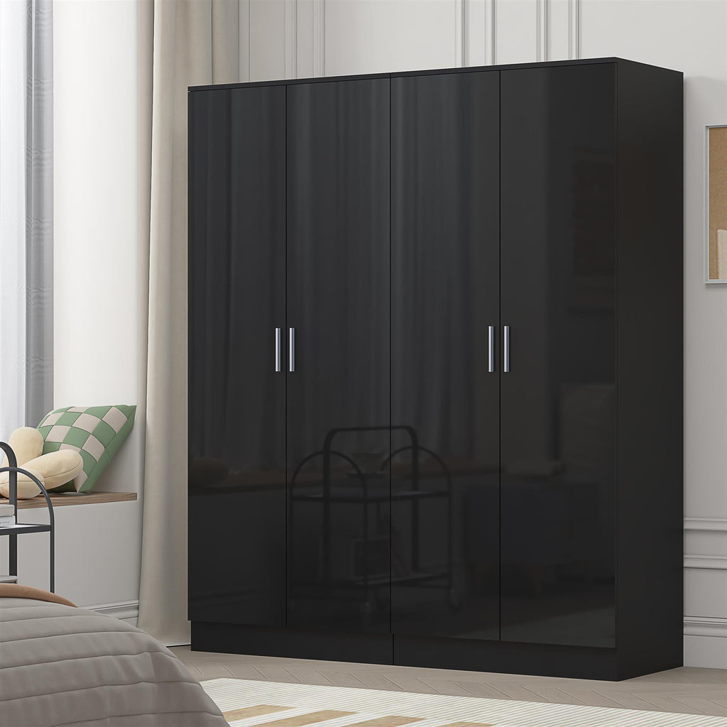 REFLECT Gloss 2pc Wardrobe Bundle - 2x 2 Door Plain Wardrobes - 4 Colour Options