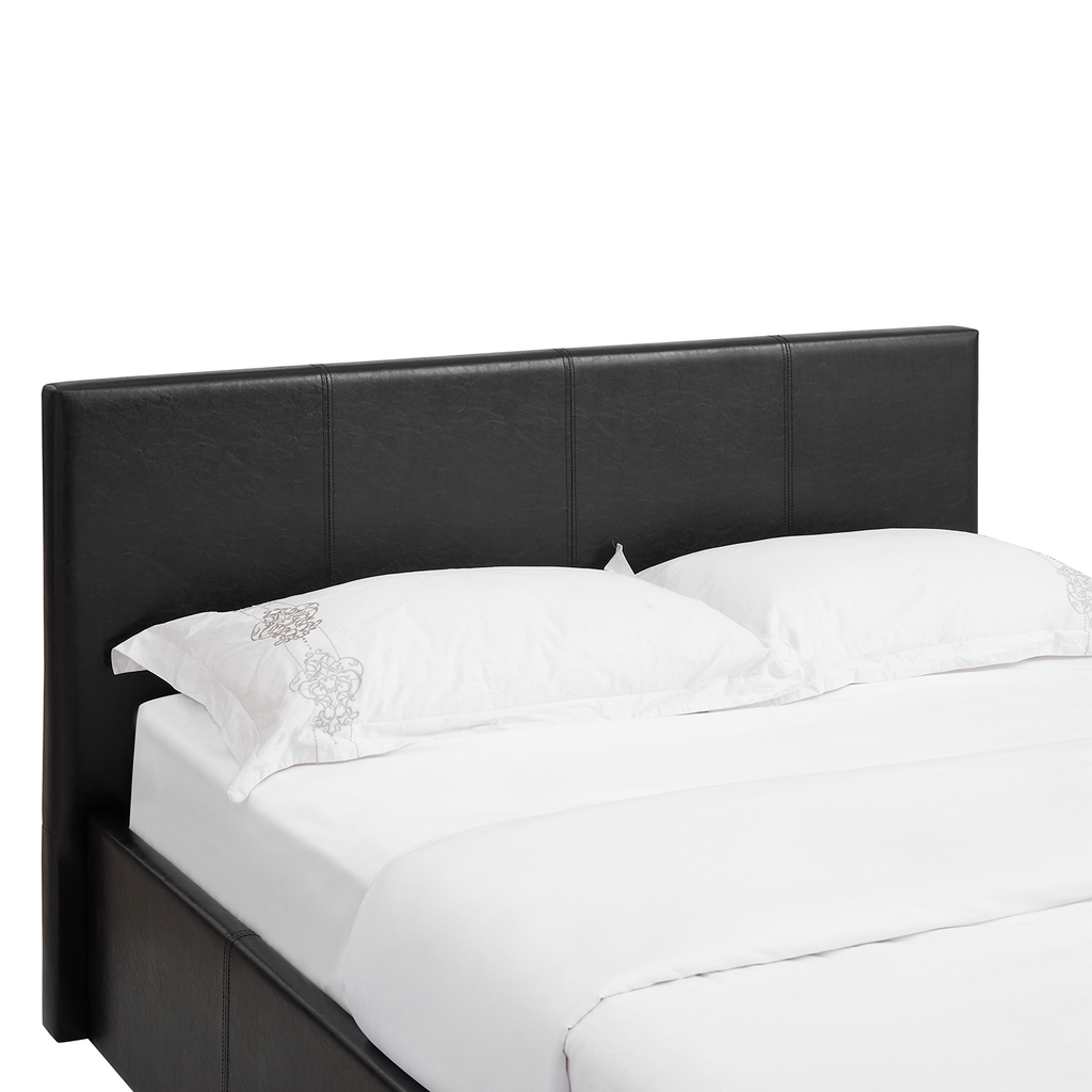 LUNA Faux Leather Ottoman Storage Bedframe in Black 4 Size + Mattress Options