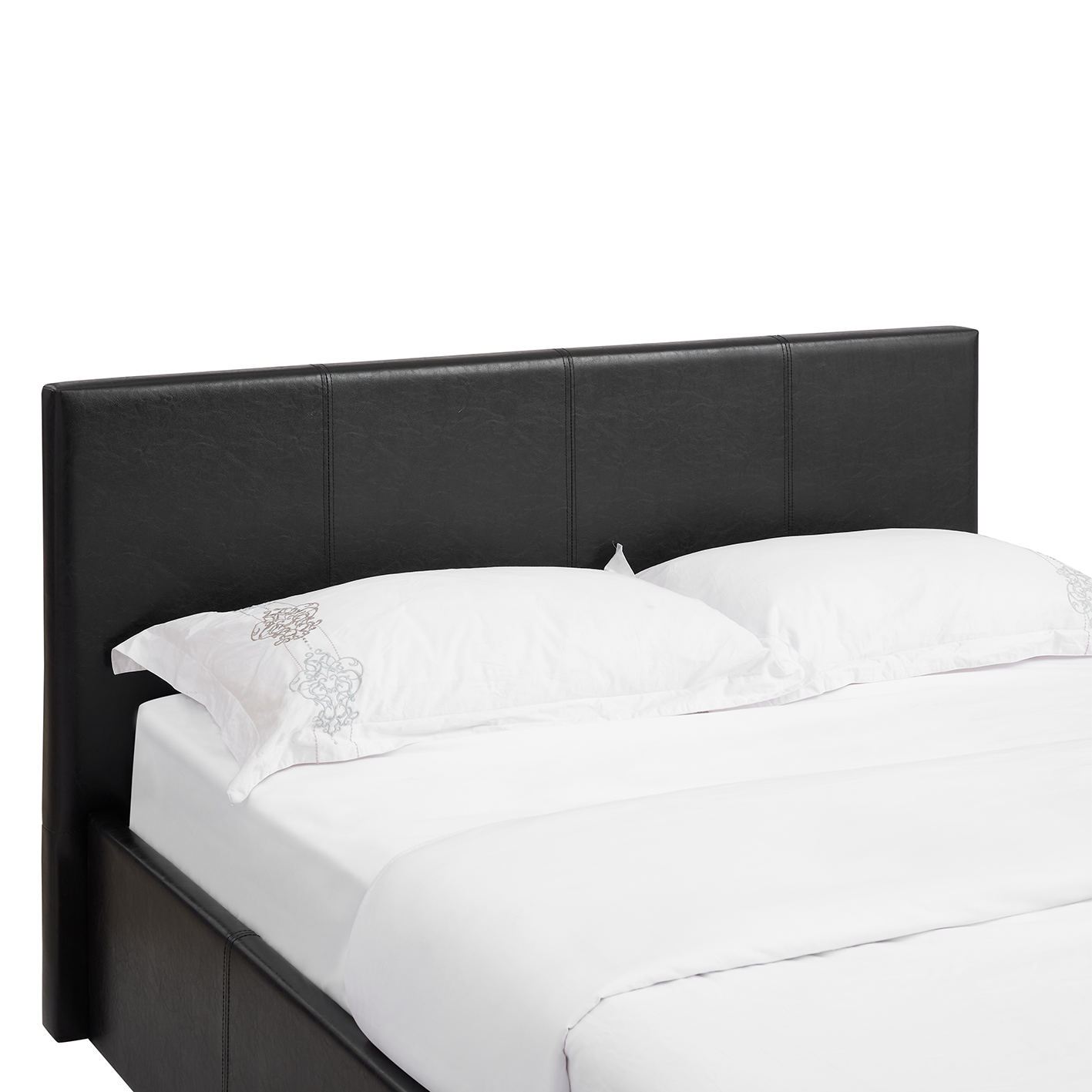 LUNA Faux Leather Ottoman Storage Bedframe in Black 4 Size + Mattress Options
