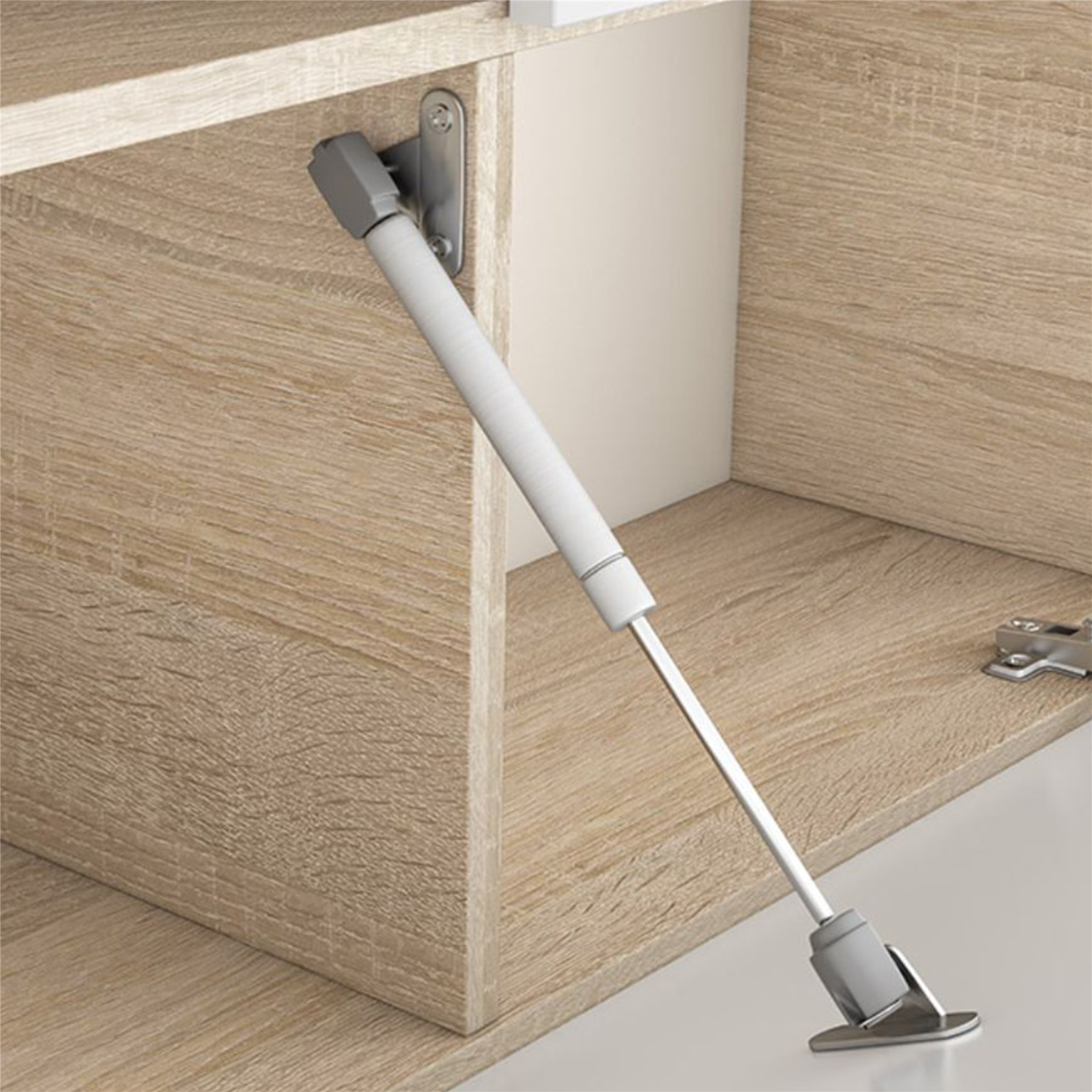 Modern Oak & White TV Unit with Glass Details and LED Lights- Media Storage for Living Rooms