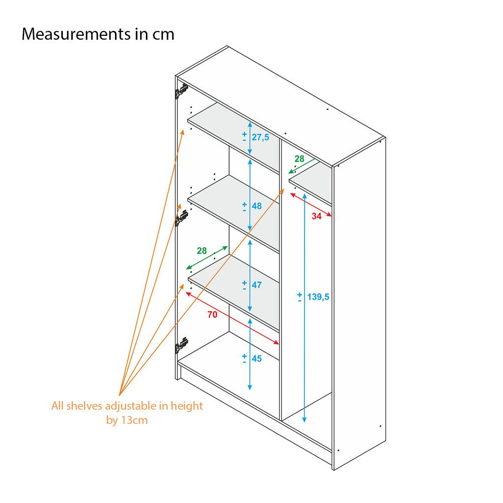 VITA Utility Laundry Cupboard / Cabinet Storage Units in White OR Oak Options