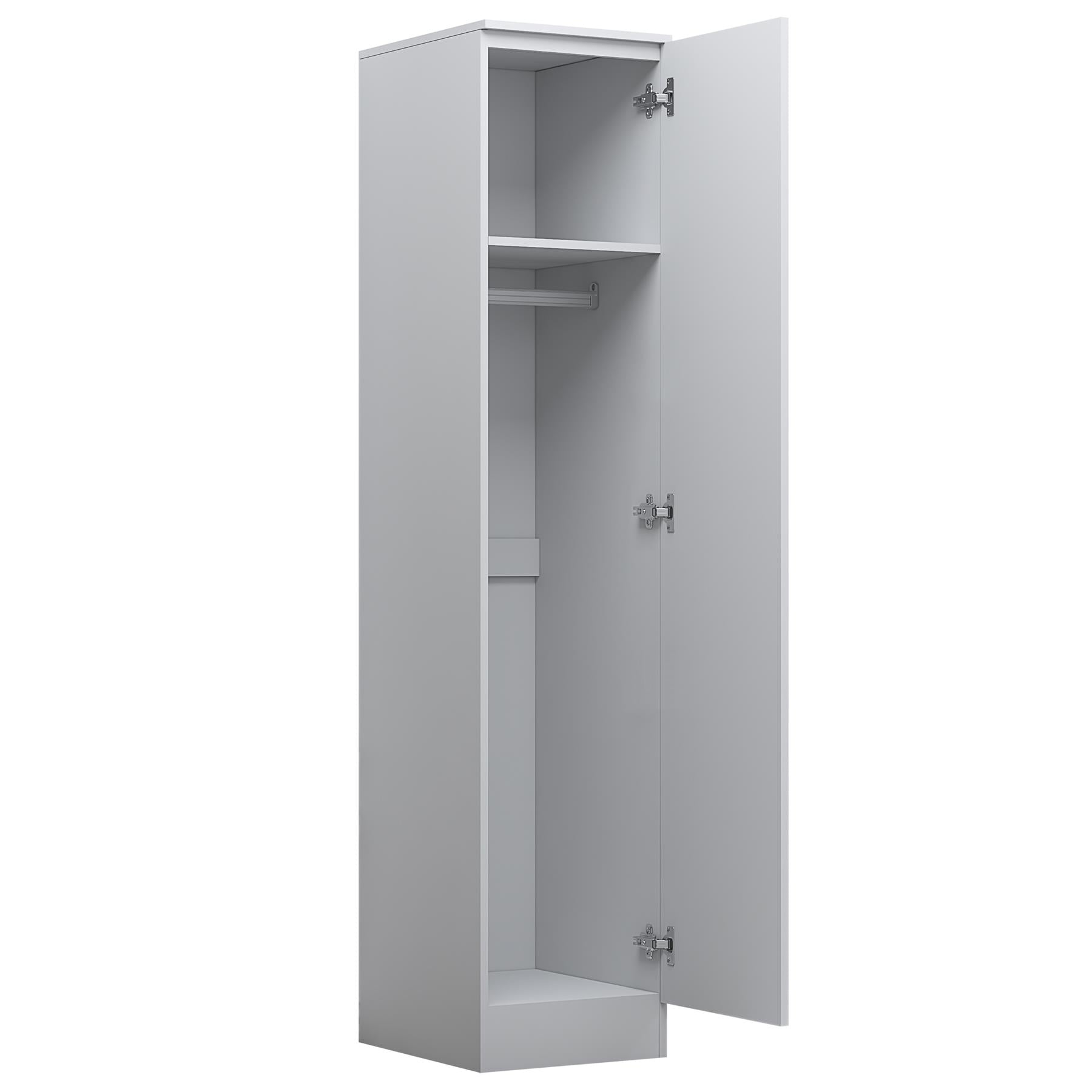 Reflect 3pc Wardrobe Bundle - 2 Door Corner + 2 Door Plain + 1 Door Plain - White Gloss & Matt White