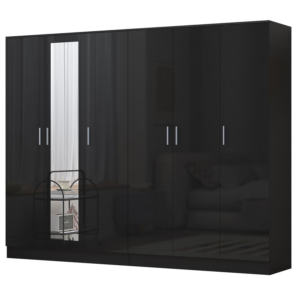 REFLECT 2pc Wardrobe Bundle - 3 Door Mirror + 3 Door Plain - 4 Colour Options