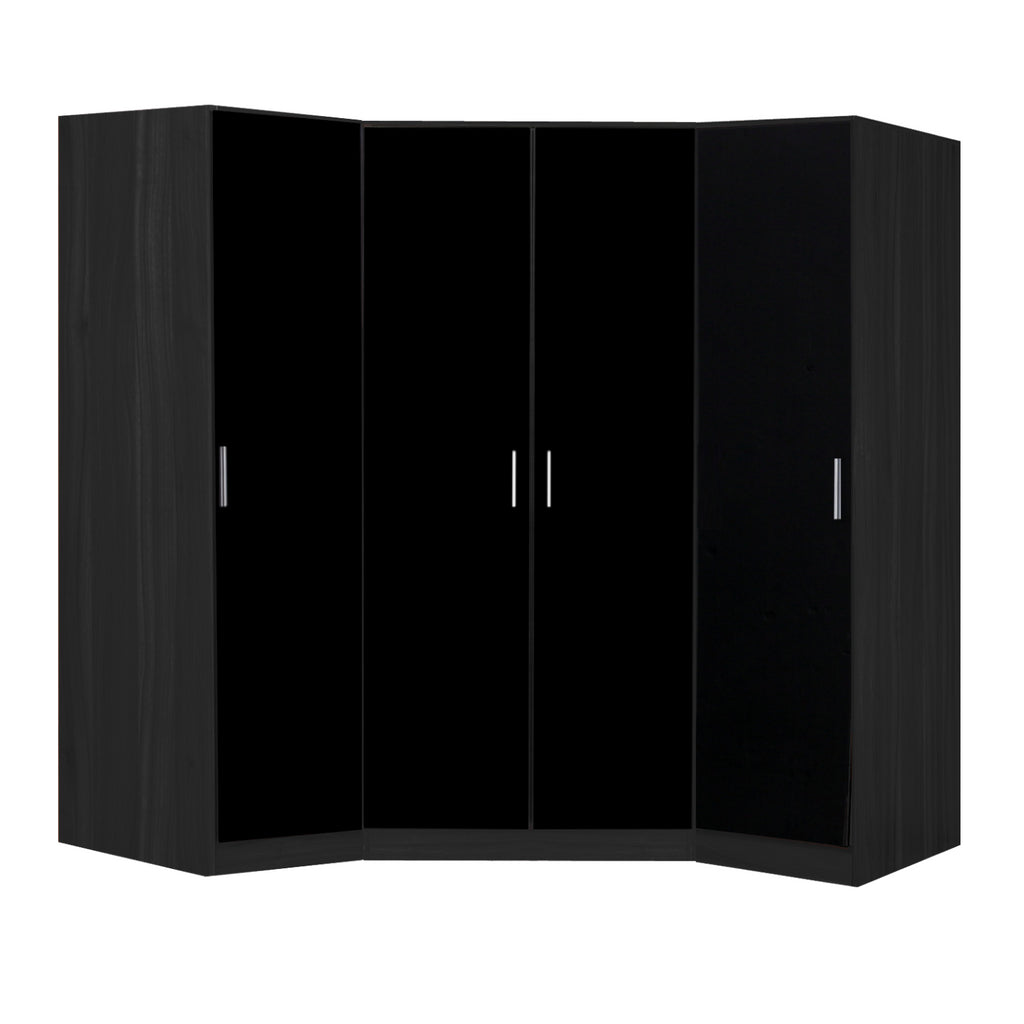 REFLECT Gloss 4 Door Corner Wardrobe Bundle Inc Corner + 2x 1 Door Wardrobes Set