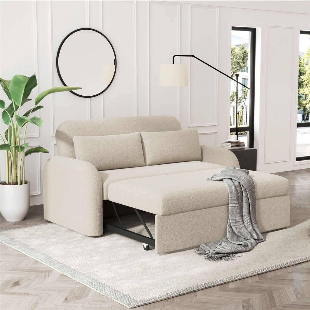 NOMA - 2 Seater Sofabed in Teddy Boucle BEIGE