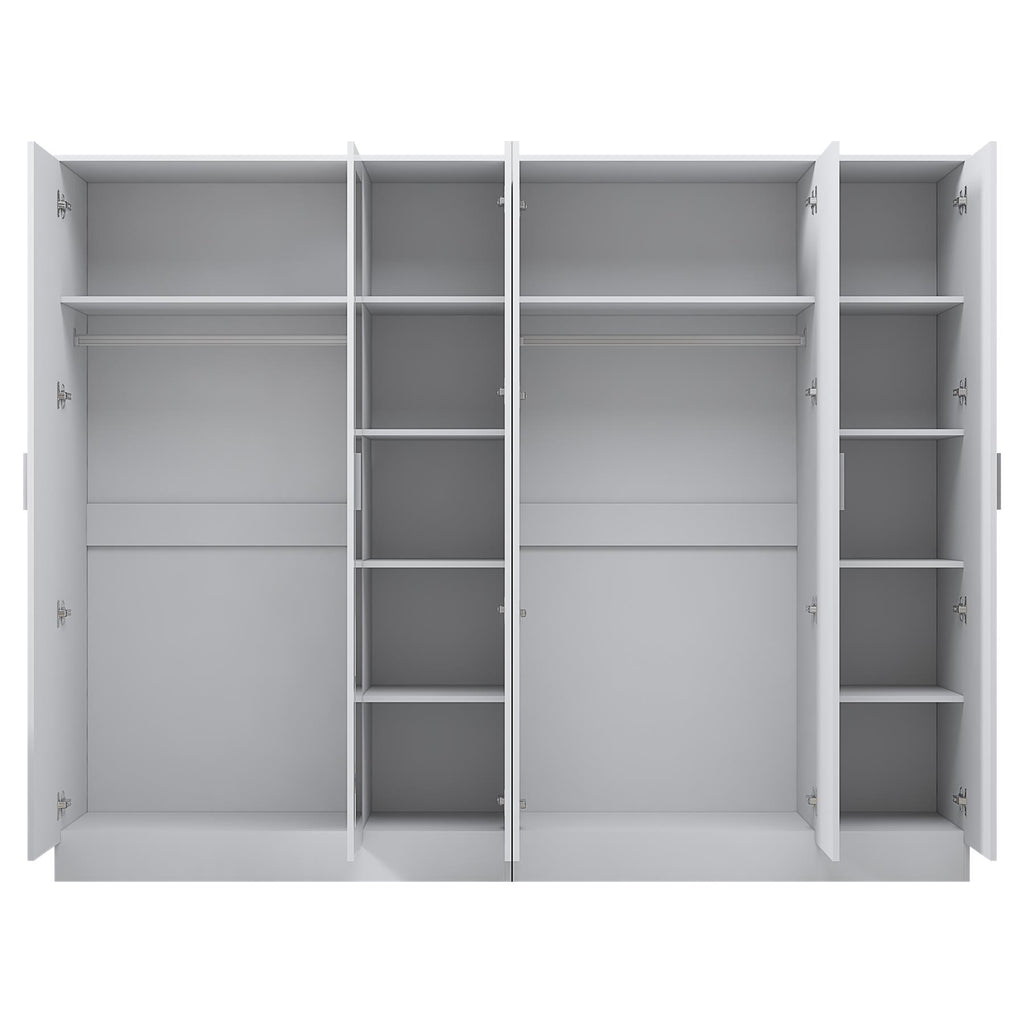 REFLECT 2pc Wardrobe Bundle - 3 Door Mirror + 3 Door Plain - 4 Colour Options