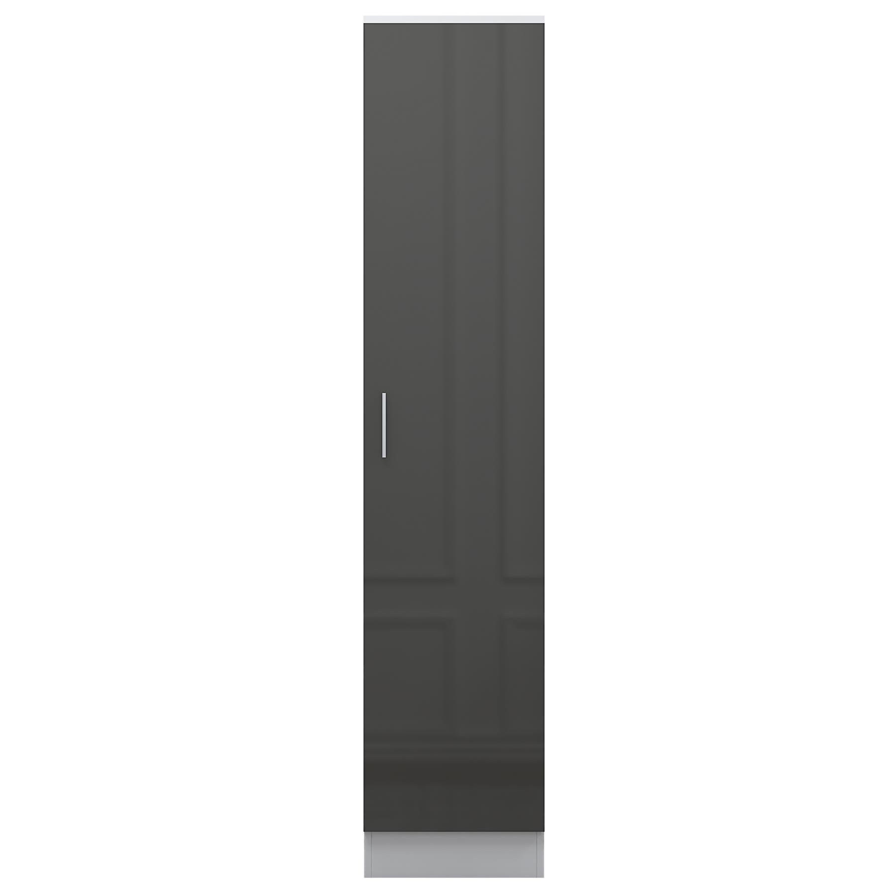 REFLECT Gloss Bedroom Furniture 1 Door Plain Wardrobe - 4 Colour Options