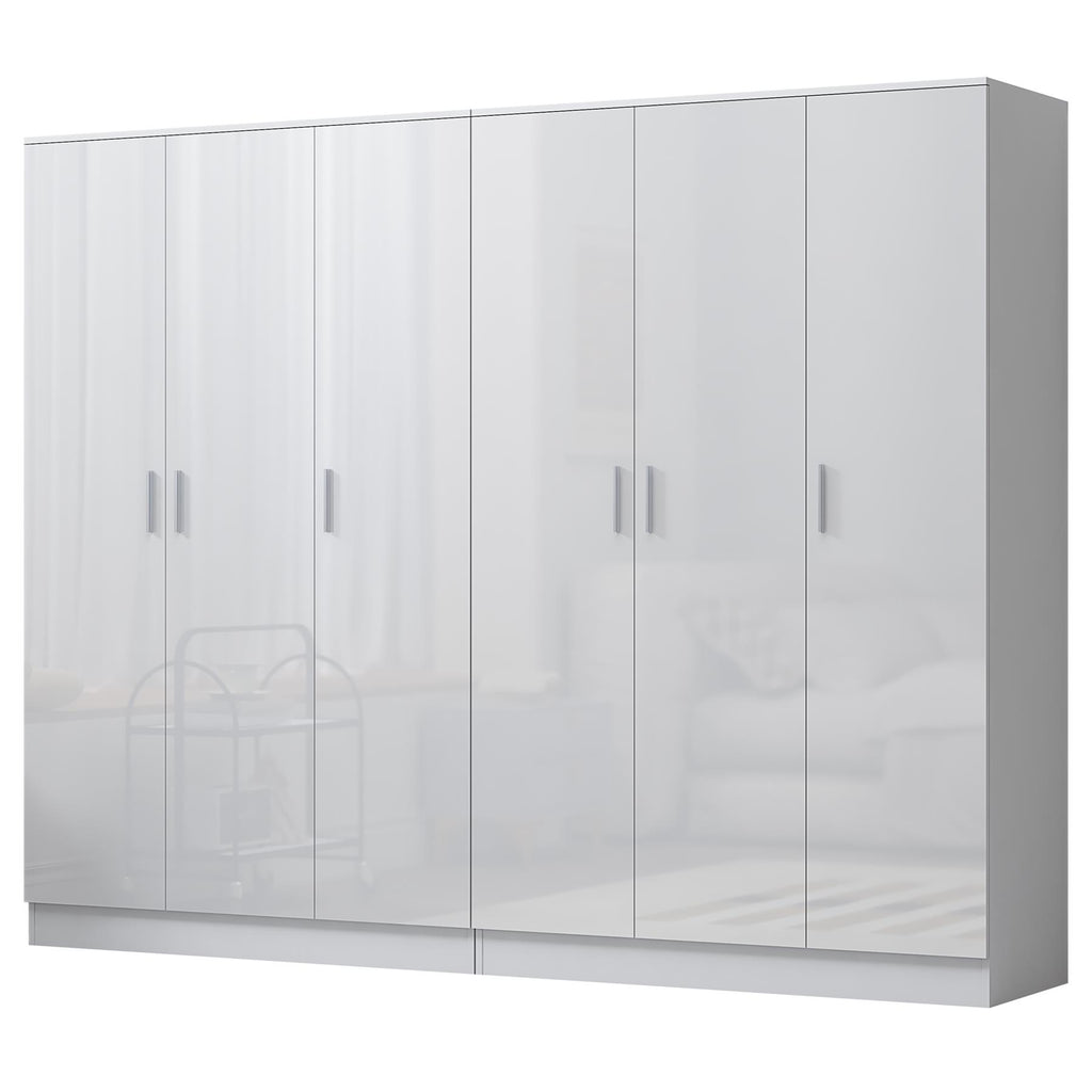 REFLECT 2pc Wardrobe Bundle - 3 Door Plain + 3 Door Plain - 4 Colour Options