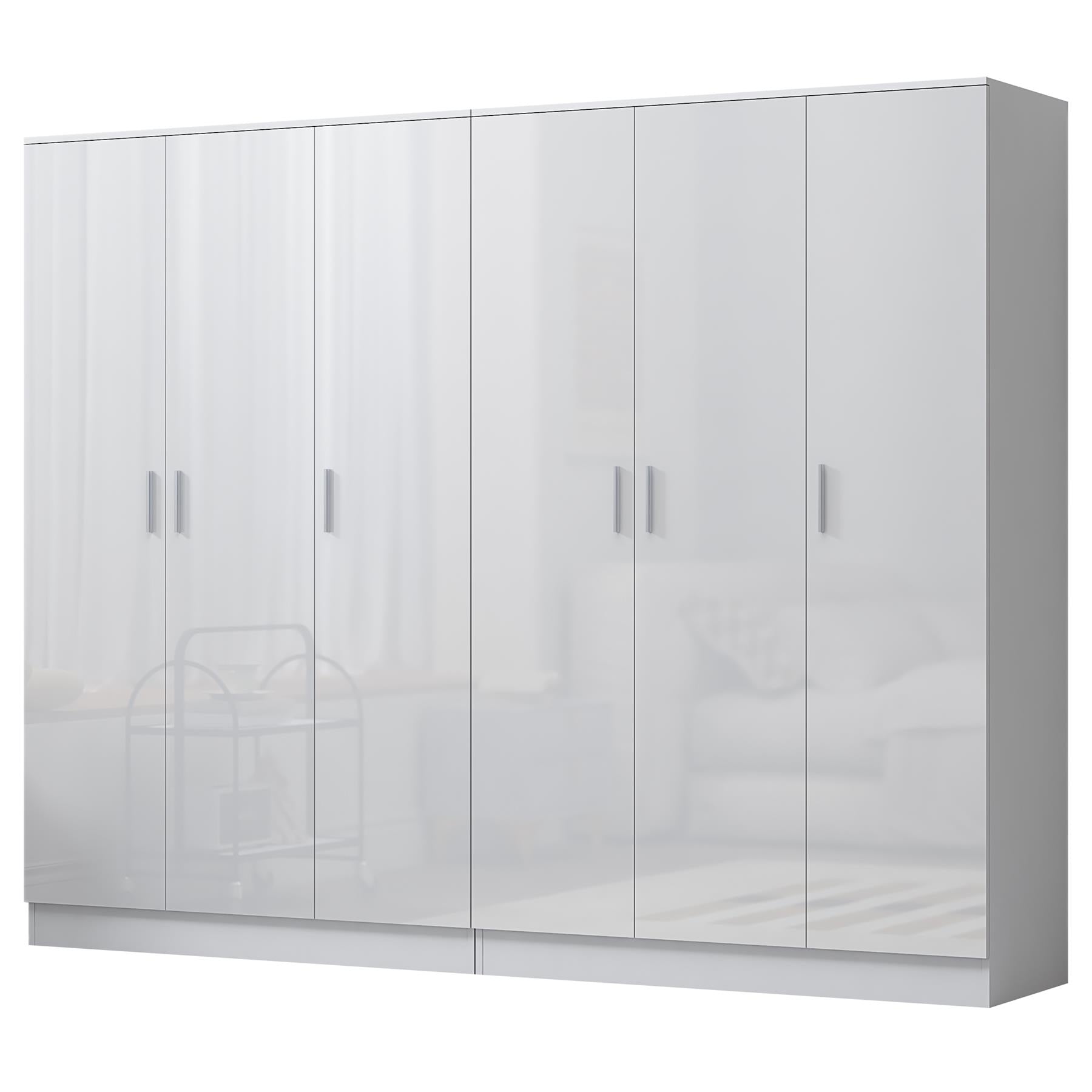 REFLECT 2pc Wardrobe Bundle - 3 Door Plain + 3 Door Plain - 4 Colour Options
