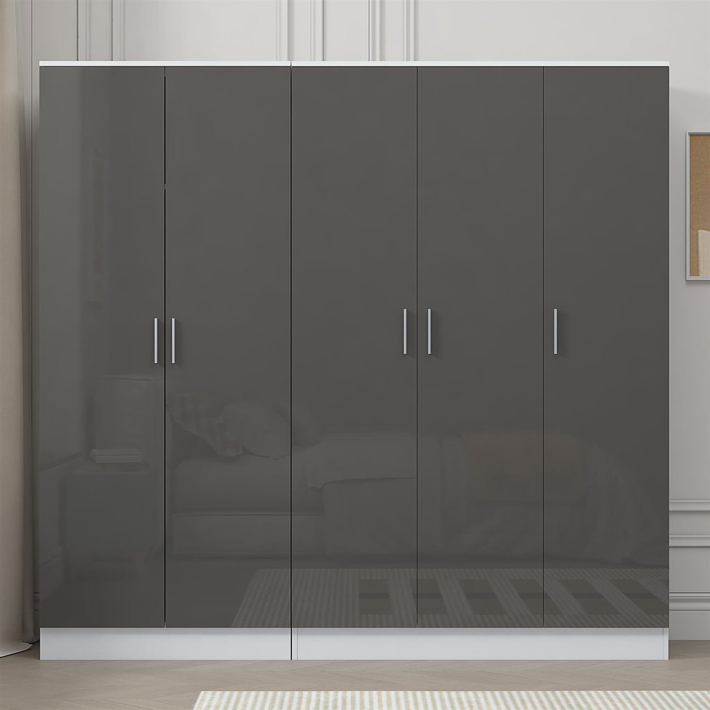 REFLECT 2pc Wardrobe Bundle - 3 Door Plain + 2 Door Plain - 4 Colour Options
