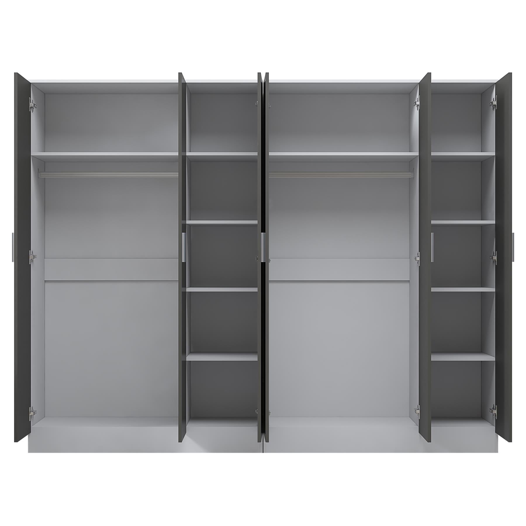 REFLECT 2pc Wardrobe Bundle - 3 Door Plain + 3 Door Plain - 4 Colour Options