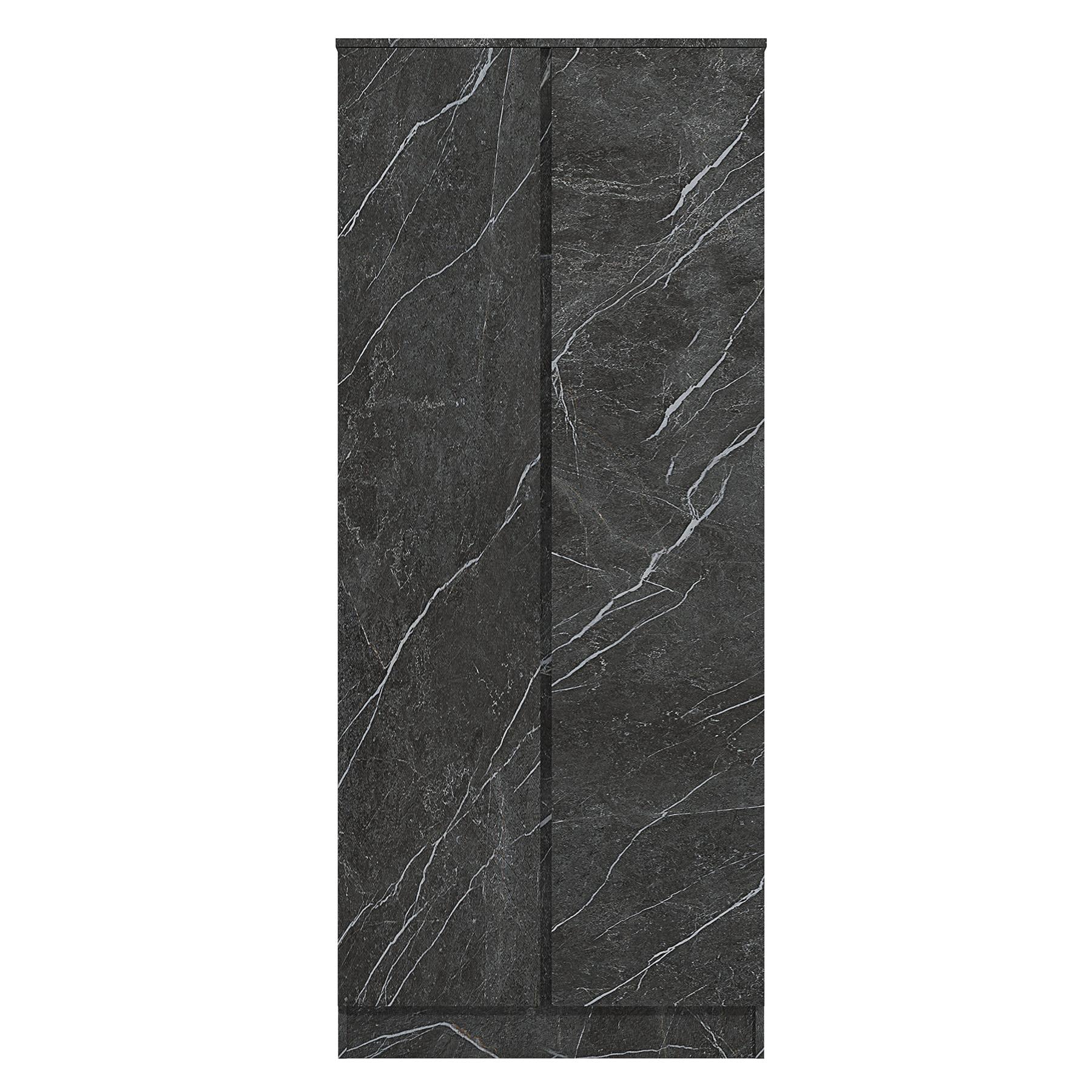 ZITA Bedroom Furniture Range Wardrobe Chest Bedside in Grey Marble Effect