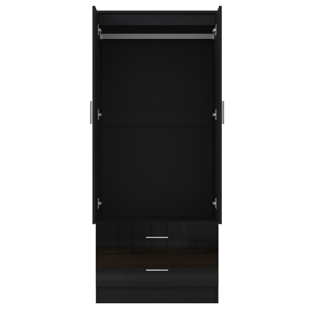 REFLECT Gloss Bedroom Furniture Wardrobe Chest Bedside Desk - 4 Colour Options