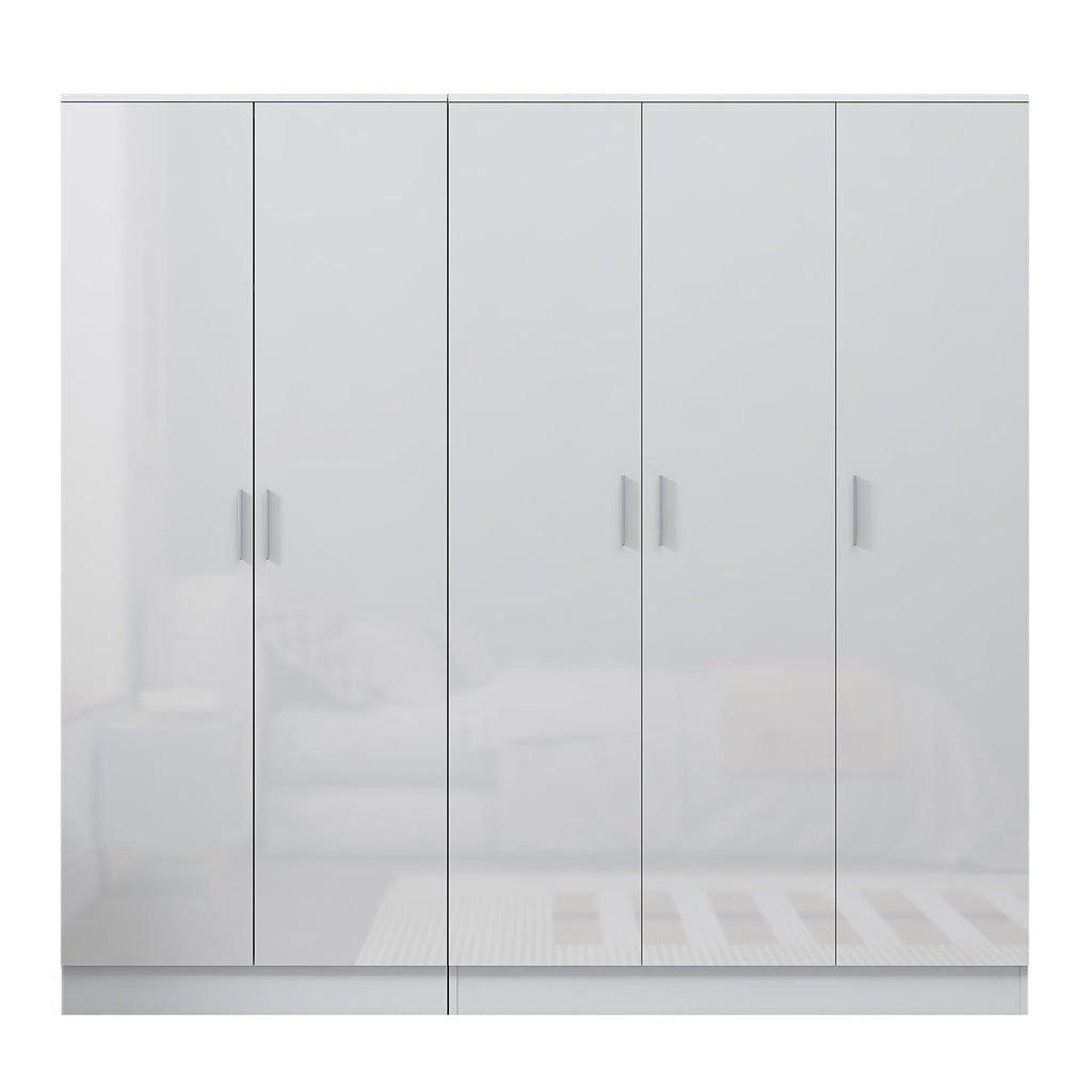 REFLECT 2pc Wardrobe Bundle - 3 Door Plain + 2 Door Plain - 4 Colour Options