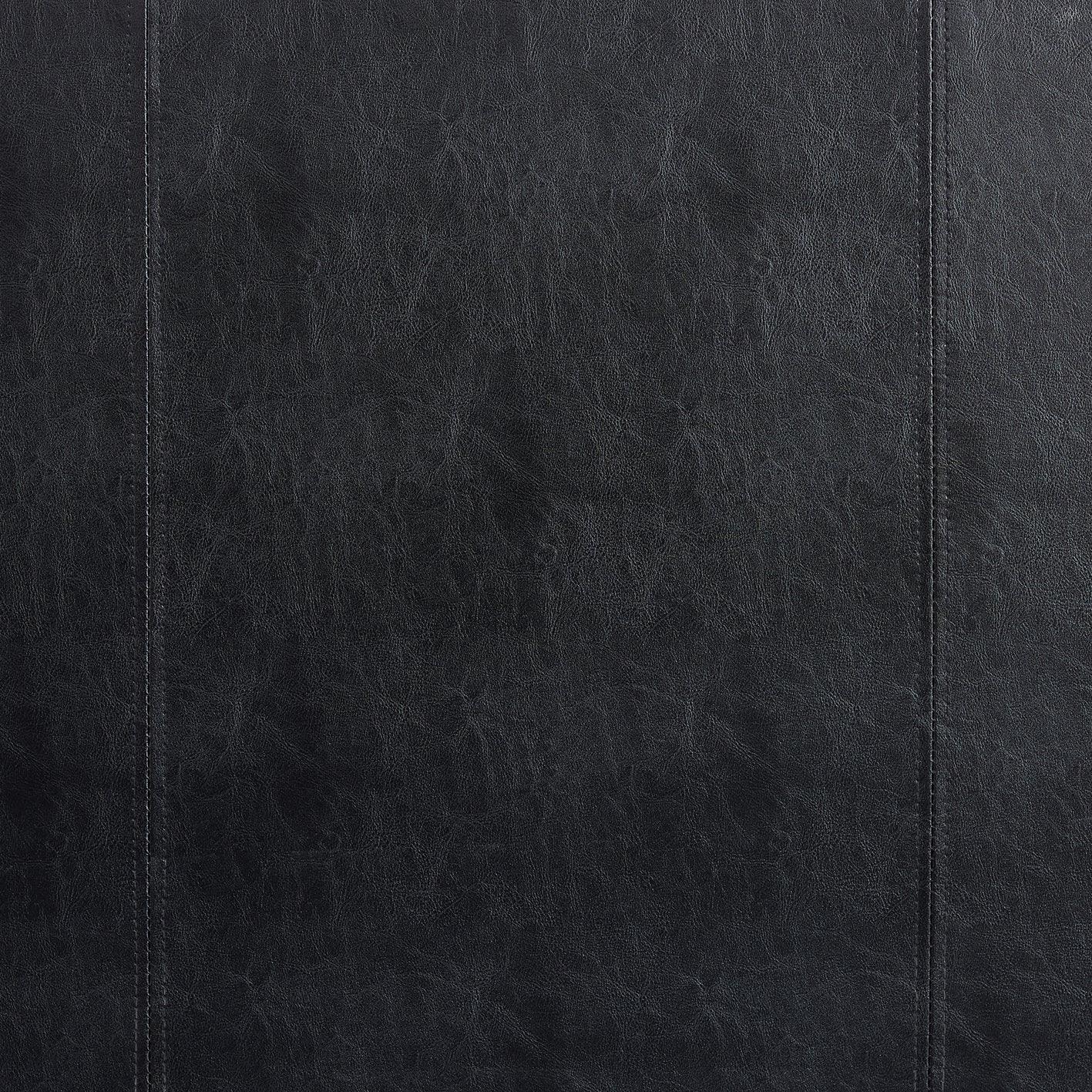 LUNA 4FT Small Double Black Ottoman Storage Bed with Gas Lift - Faux Leather Fabric - L:203cm x W:138cm x H:88.5cm