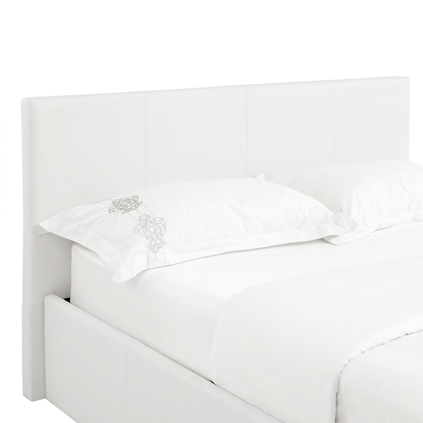 LUNA 4FT Small Double Faux Leather Ottoman Storage Bed-Mattress & Colour Options