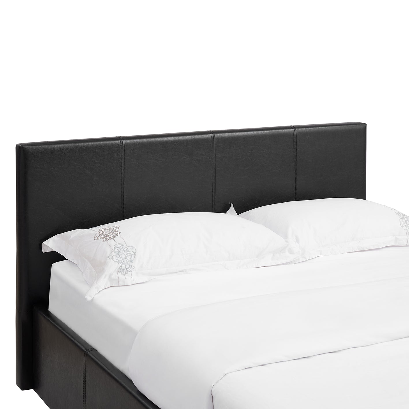 LUNA Faux Leather Gas Lift Ottoman Storage Bedframe in 4 Colour & Size Options