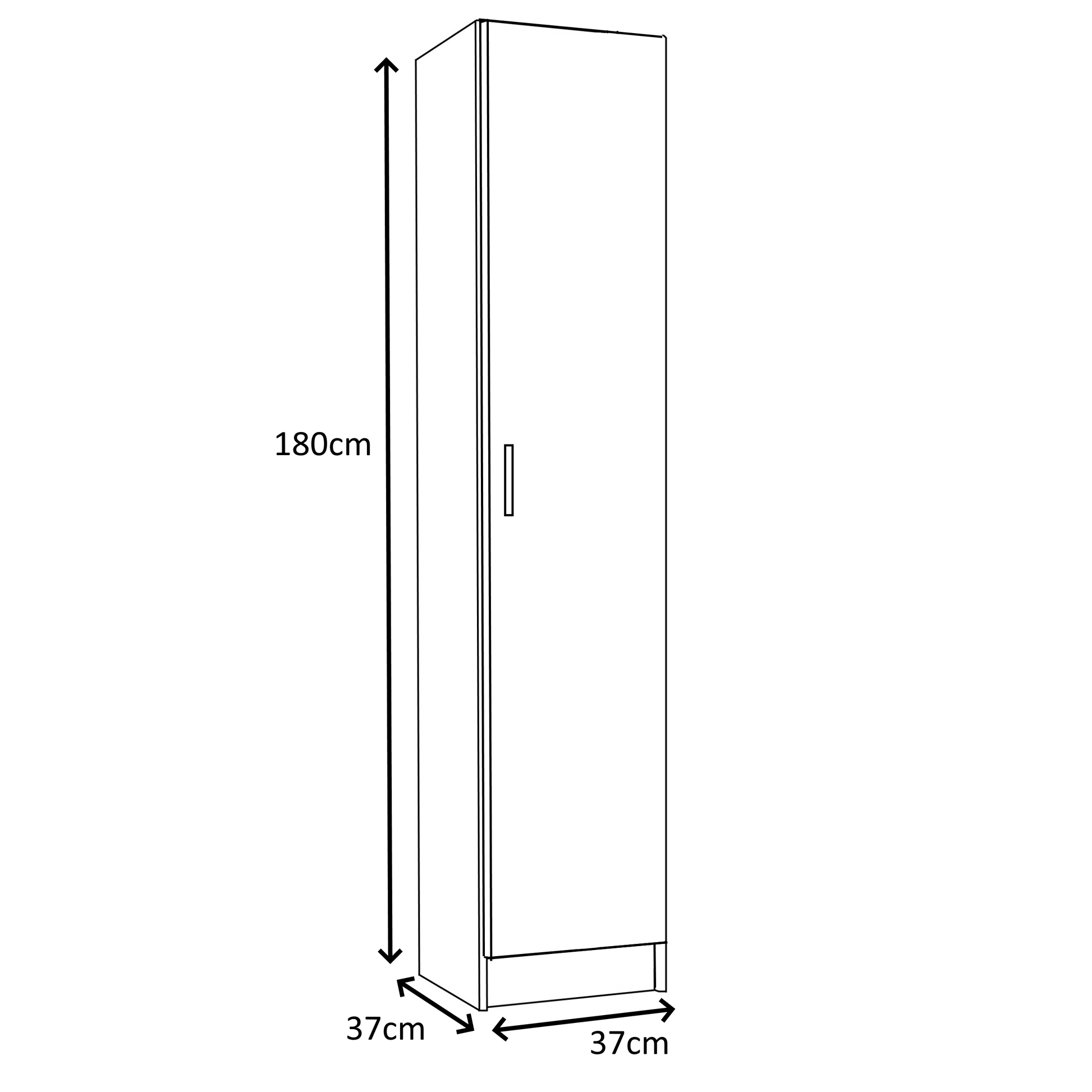 VITA 1 Door Utility Cupboards - 2 Colours