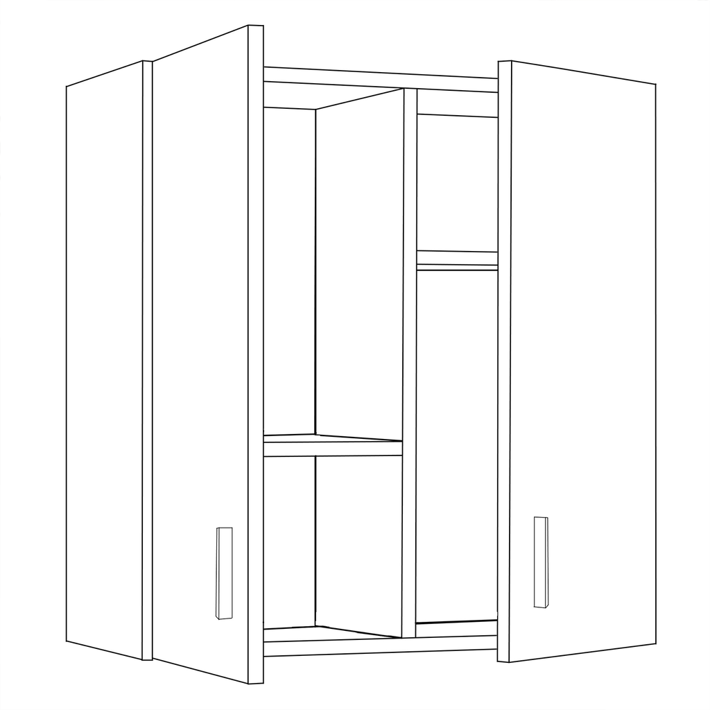 VITA Multi Use Freestanding & Wall Hung Cupboard Set - White