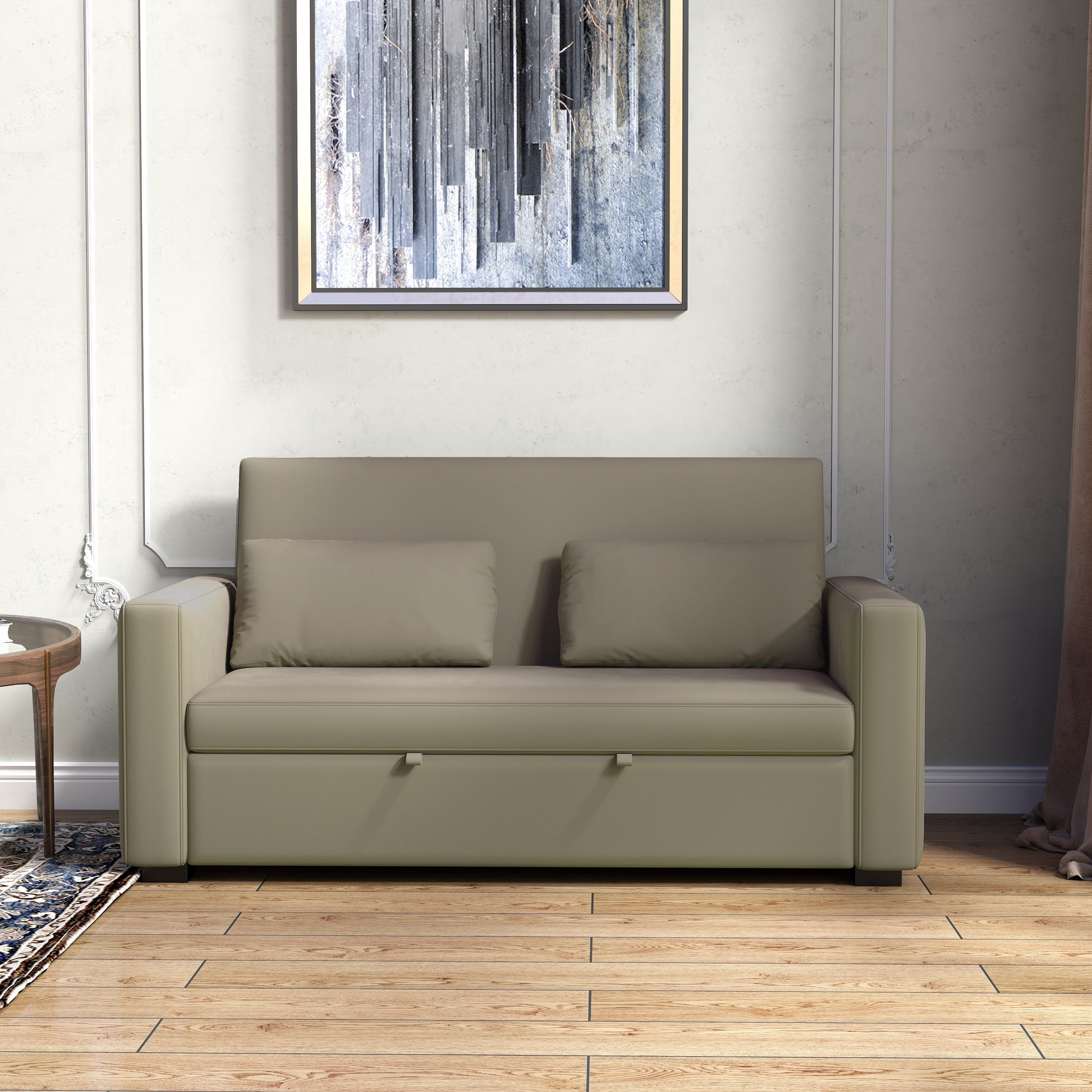 RAVENA 2 Seater Sofa bed including drawer - Taupe