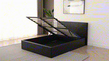 LUNA SIESTA 4FT Small Double Faux Leather Ottoman Storage Bed - 4 Colours