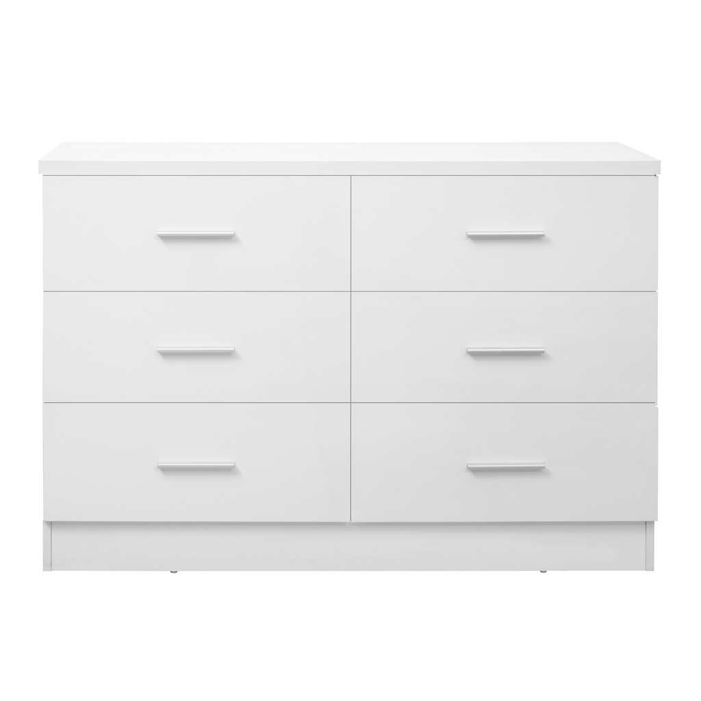 6 Drawer XL Chest - White Gloss/Matt White REFLECT