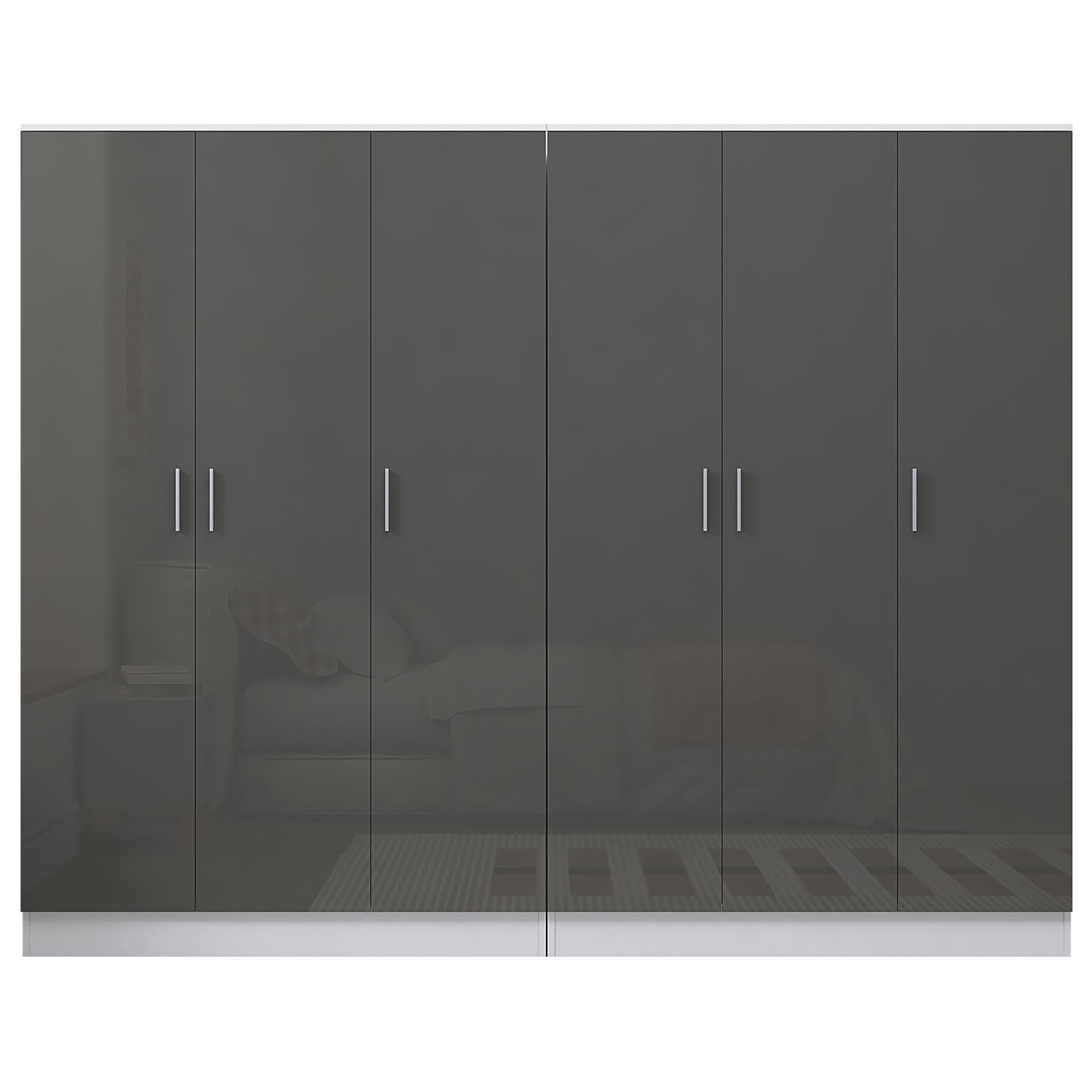 REFLECT 2pc Wardrobe Bundle - 3 Door Plain + 3 Door Plain - 4 Colour Options