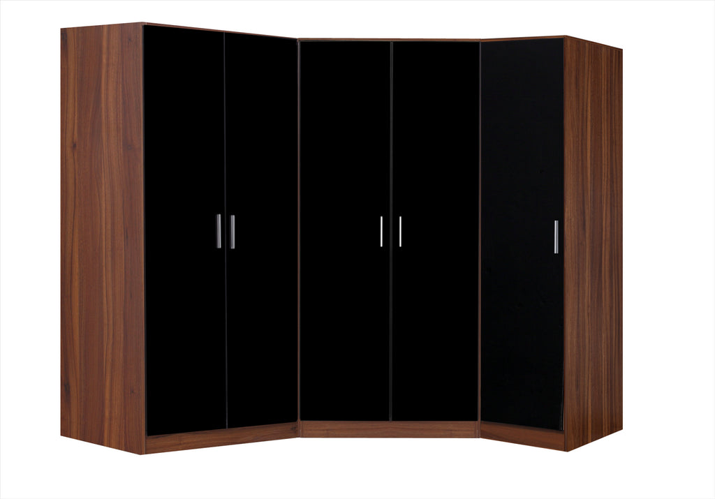 REFLECT Gloss 5 Door Wardrobe Bundle - 2 Door Corner + 2 Door + 1 Door Wardrobe