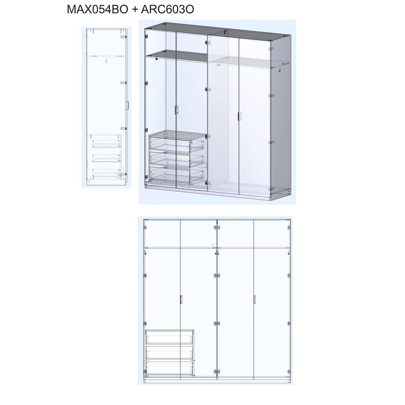 Bedroom Wardrobe Collection with Multiple Sizes, Colours & Optional Extras